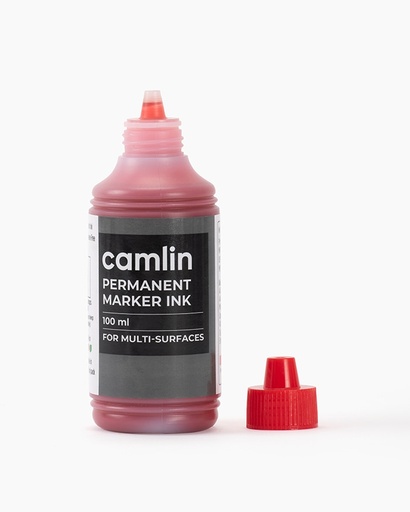 [P4165] Camlin Permanent Marker Ink Red 100 ml