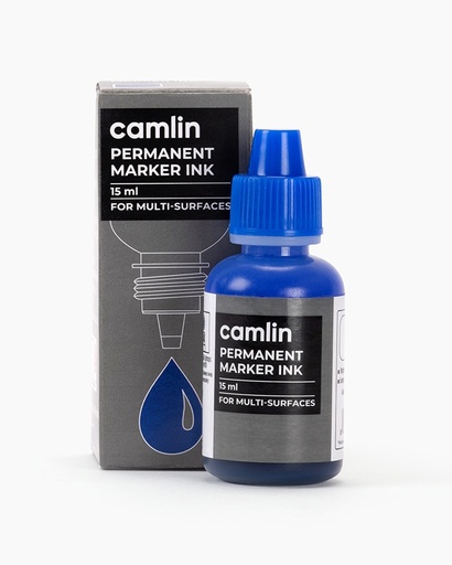[P4156] Camlin Permanent Marker Ink Blue 15 ml