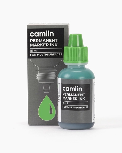 [P4160Grn] Camlin Permanent Marker Ink Green 15 ml