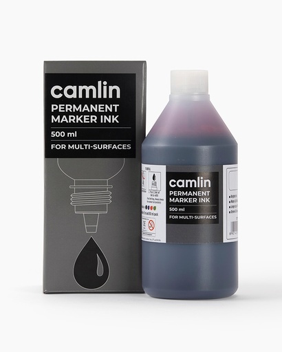 [P4172] Camlin Permanent Marker Ink Red 500 ml