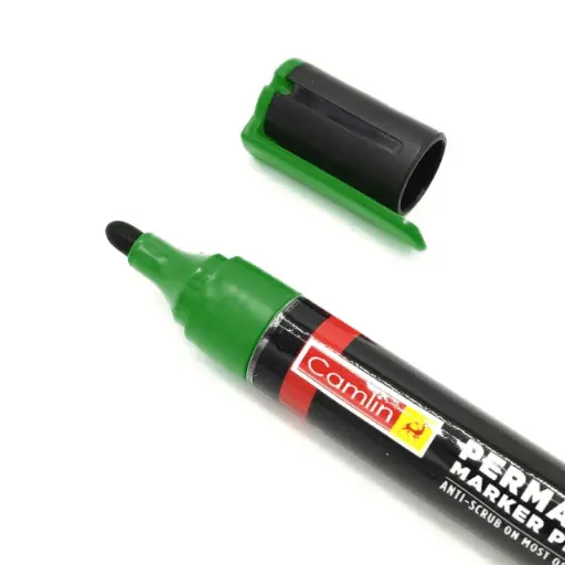 [P4202Grn] Camlin Permanent Marker Green (Pack Of 10)