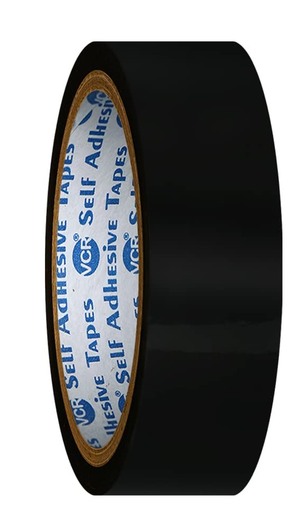 [P4858] Redking Black Colour Cellotape 1 Inch 24mm x 36 Meter (Pack of 12)