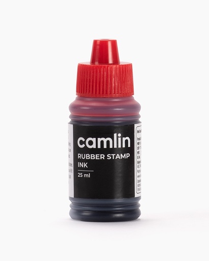 [P3166] Camlin Rubber Stamp Pad Ink Red Colour 25 ml 