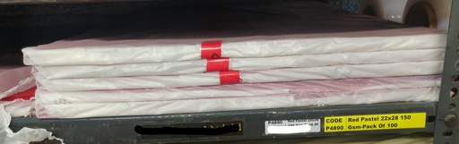 [L4890] Red Pastel Card Sheet, Size 22x28 Inch 180 Gsm (Pack Of 10)