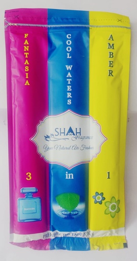 [P4968] Agarbatti 3in1 Fantasia/Amber/Cool Waters-120 Gram