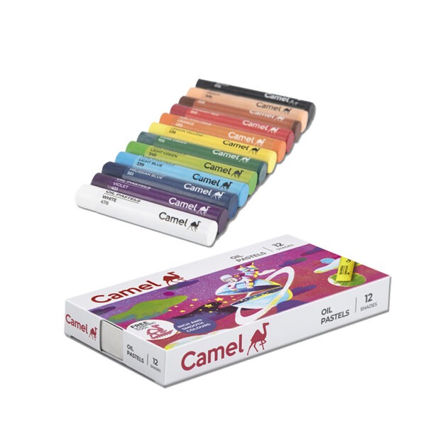 Camel Oil Pastels 12 Shades | SHRI LALSHAH PAPERS PRIVATE LIMITED
