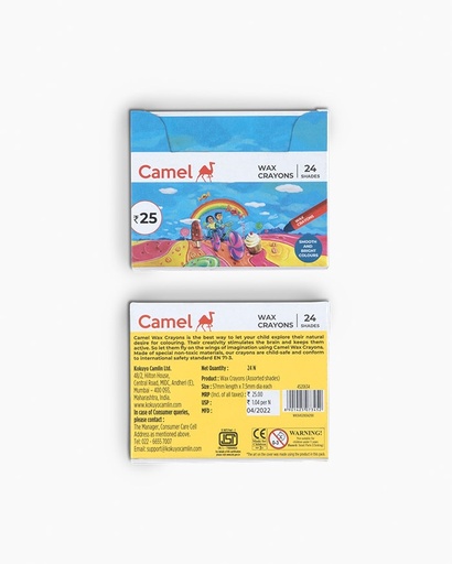 [P3430] Camel Wax Crayons -24 Shades