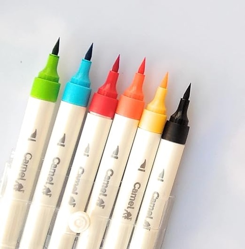 [P5172] Camel Brush Pens 6 Shades