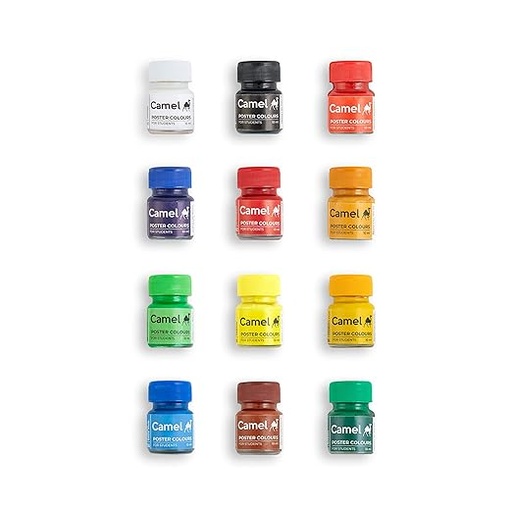 [P5192] Camel Poster Colours 12 Shades (10ml each)