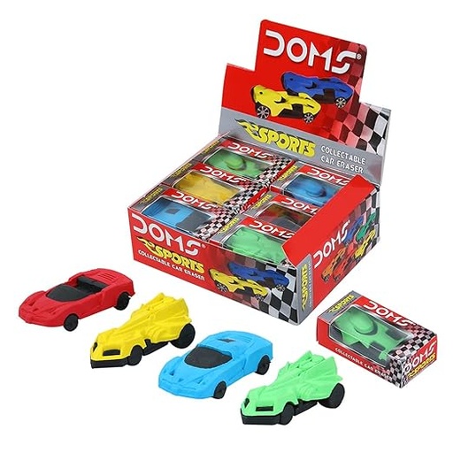 [P5222] Doms Sports Car Eraser-Pack Of 12