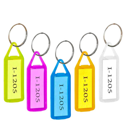 [P1988] Kebica Multicolor Plastic Key Chain (Pack Of 50)