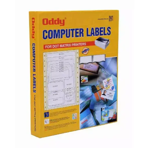 [P2514] Oddy 52x22 mm Dot Matrix Paper Labels for Printers-Pack Of 200 Sheets