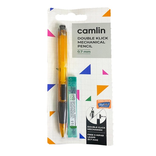 [P3372] Camlin Double Klick Mechanical Pencil+Lead-0.7 mm