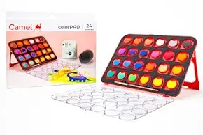 [P5188] Camel ColorPad Water Colour Cake With Paint Brush 24 Shades 