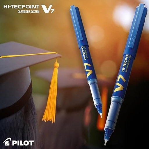 [P5301] Pilot Pen Hi-techpoint V7 0.7mm Blue Colour, Refillable Cartridge System
