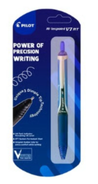 [P5320] Pilot Ball Pen Hi-tecpoint V7 RT 0.7mm Blue Colour (Pack of 1)