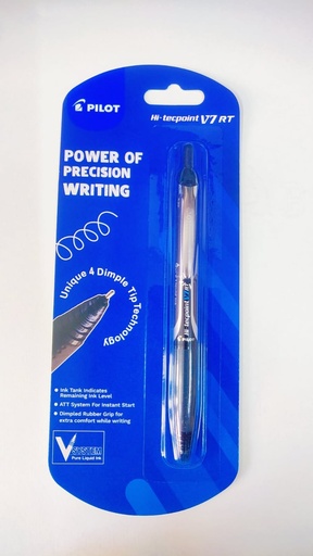 [P5322] Pilot Ball Pen Hi-tecpoint V7 RT 0.7mm Black Colour (Pack Of 1)
