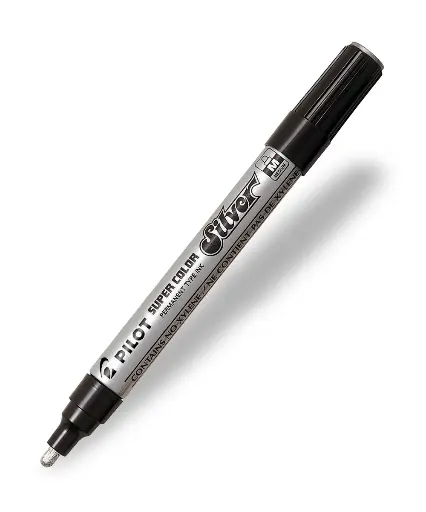 [P5334] Pilot Super Color Permanent Marker Pen Silver Colour