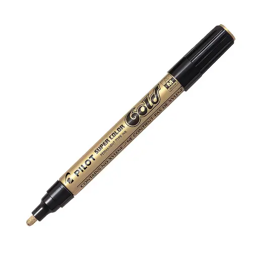 [P5336] Pilot Super Color Permanent Marker Pen Golden Colour