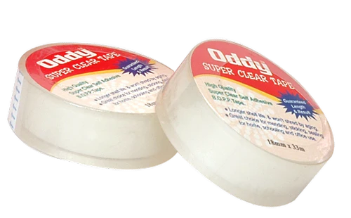 [P4778] Oddy Super Clear Tape Roll 18mm x33mtr, Small Size (Pack of 1)