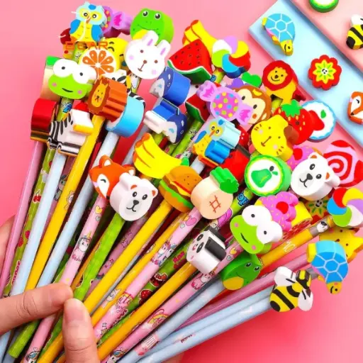 [P5213] Infinity Funtoosh Pencil With Cartoon Characters for School Kids (Pack of 24)