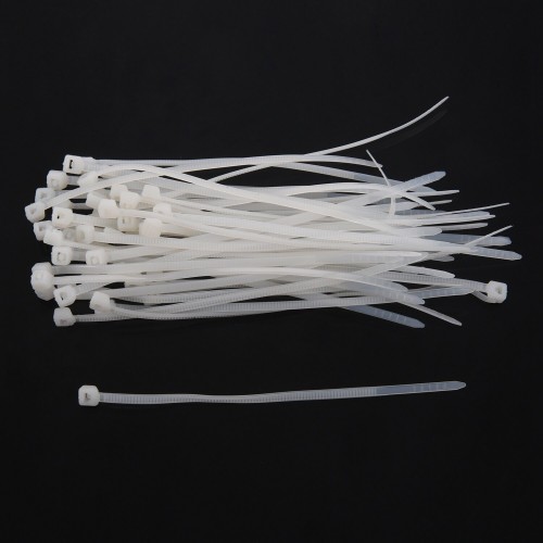 [P3803] Self Locking Cable Ties 2.5x150mm (Pack Of 100) White Colour