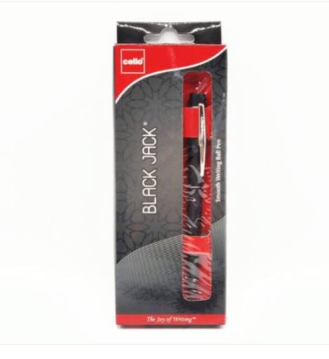 [P5854] Cello Black Jack Ball Pen Blue Colour 0.7mm (Pack Of 1)