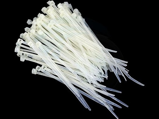 [P3807] Self Locking Cable Ties 3.6x200mm (Pack Of 100) White Colour