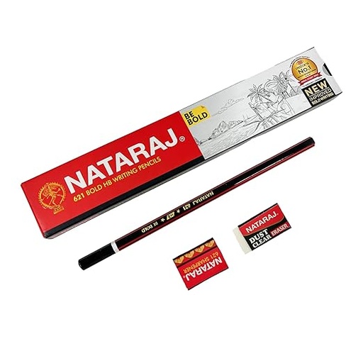 [P3355] Natraj 621 Bold HB Writing Pencils (Pack Of 10)