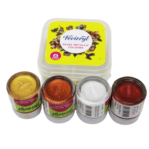 [P3052] Fevicryl Acrylic Colours Metallic Kit 4 Shades