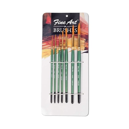 [P5968] Pidilite Fevicryl Fine Art Paint Brush Round Shape (Set Of 7)