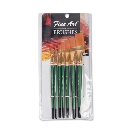 [P5974] Pidilite Fevicryl Fine Art Paint Brush Flat (Set Of 7)