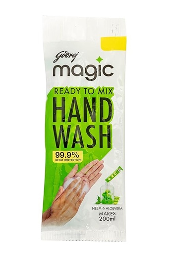 [P6006] Godrej Mr.Magic Ready to Mix Hand Wash Refill Pouch (Neem & Aloevera) 9gm