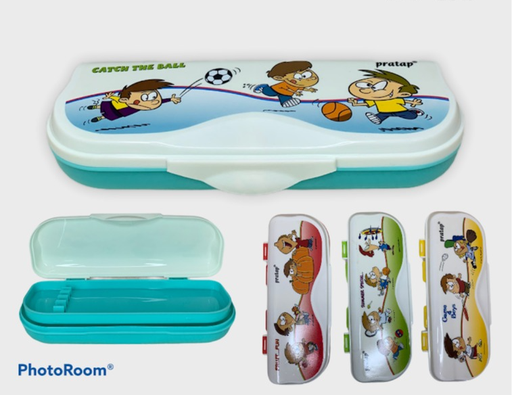 [P6082] Pratap Pencil Box Hy Performance Double Door Compass Box