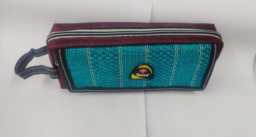 [P6118] Pencil Pouch High Quality Three Pocket With Outer Flap With Handle