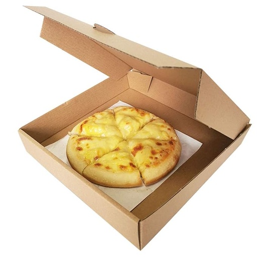 [P6260] Pizza Box Plan Corrugated Brown 8.5x8.5x1.5 Inch (Pack Of 100)