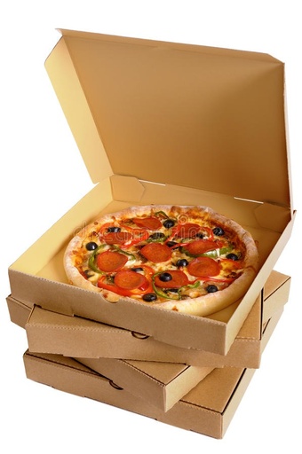 [P6262] Pizza Box Plan Corrugated Brown 10x10x2 Inch (Pack Of 100)