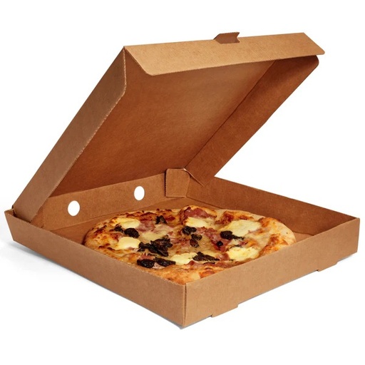 [P6264] Pizza Box Plan Corrugated Brown 12x12x2 Inch (Pack Of 100)