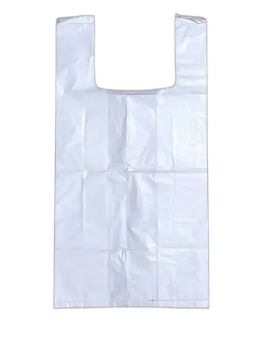 [P6138] Milky White Plastic Carry Bag Size 16x20 Inch (Pack Of 1 kg)
