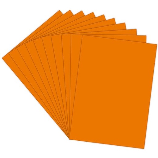 [P3862] Pastel Colour Paper A3 Size 160 Gsm Dark Orange Colour Double Sided (Pack Of 20)