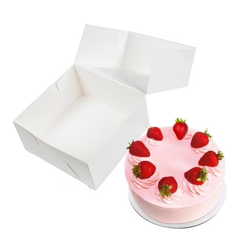 [P6286] Cake Box Duplex White Size 12x12x5 Inch, For 2kg Cake (Pack Of 50)