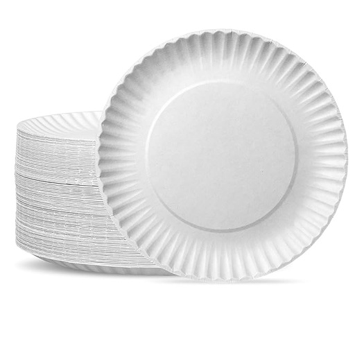 [P6356] Paper Plates (No.4) 6.75 Inch Round (Pack Of 25)