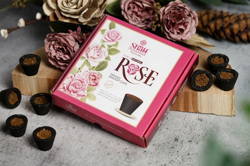 [P5015] Rose Premium Dhoop Cups (Pack Of 12)