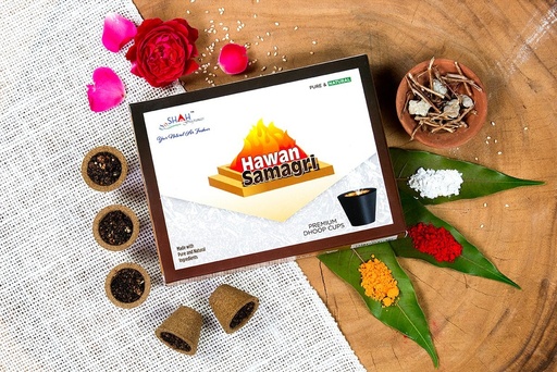 [P5023] Hawan Samagri Premium Dhoop Cups (Pack Of 12)