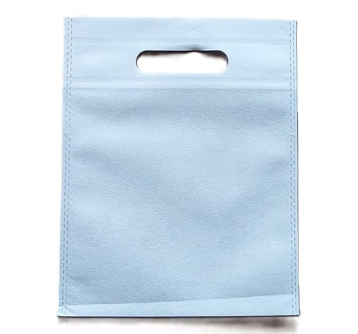 [P6190] Non Woven D Cut Carry Bag Plain White 14x19 Inch (Pack Of 100)