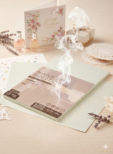 [P2422] Green A4 100 Gsm Pearl Cent Fragrance Paper (Pack Of 20)