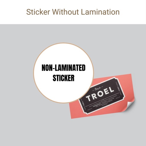 [P6488] Sticker Without Lamination Multi Colour Print 1000 Pcs (Per Square Inch Rate)