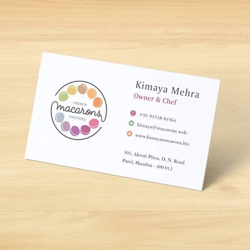 [P6518] FBB Board 350 Gsm Sigle Side Multi Colour Visiting Card Print 1000 Pcs