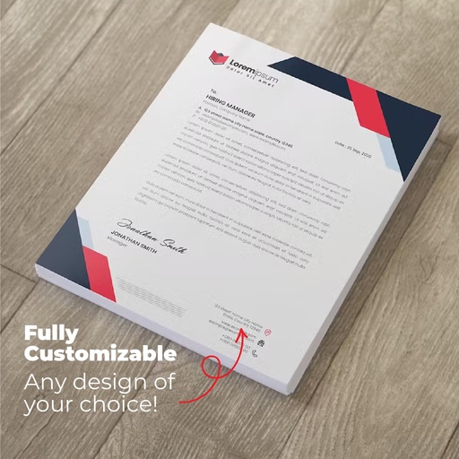 [P6508] Alabaster Paper One 100 Gsm Single Side A4 Letterhead Multi Colour Print (2000 Pcs)