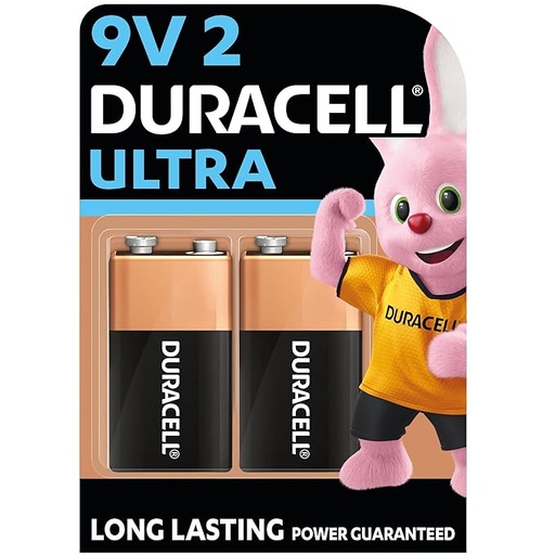 [P4277] Duracell 9 Volts Alkaline Battery (Pack Of 2)